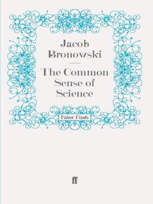 cover image of The Common Sense of Science